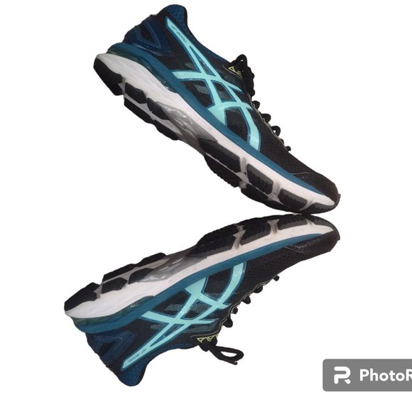 Asics GT2000 4 Women's Running Shoes Dynamic Duomax Athletic Black/Teal Size 6.5 - Picture 7 of 11
